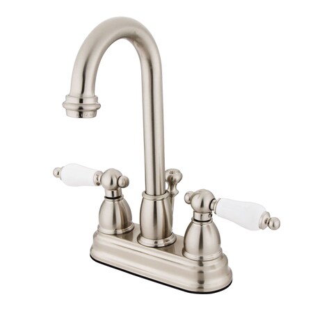 Kingston Brass 4" Centerset Bathroom Faucet, Brushed Nickel KB3618PL